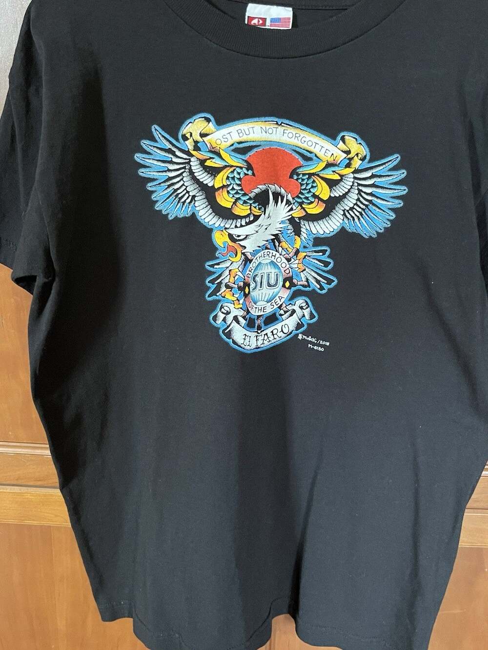 2015 SS El Faro Memorial SIU Seafarers Union Eagle T Shirt USA Made Medium